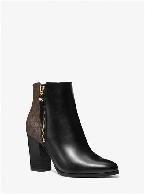 michael kors britt signature logo trim ankle boot|britt logo trim ankle boots.